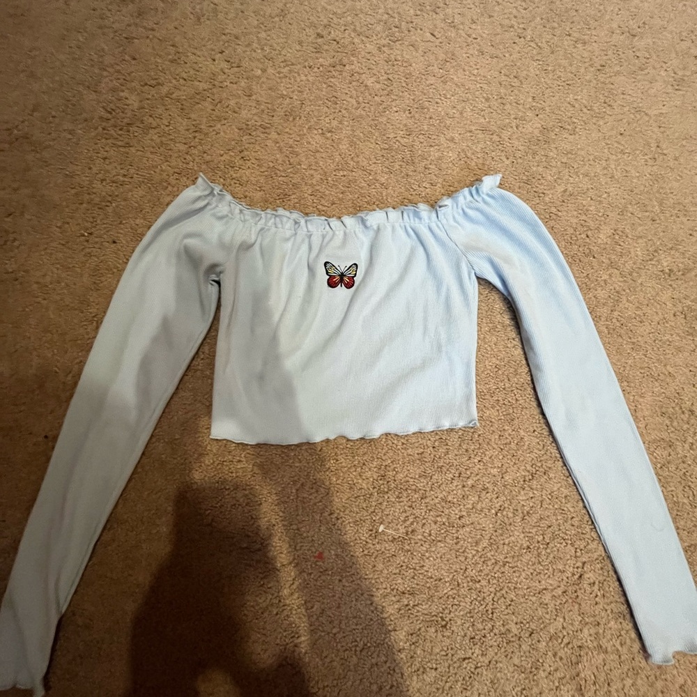 cute trendy shein butterfly shirt